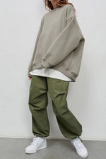 Sweatshirt Col Rond Oversize en Fleece pour Femme - Emilia Lane