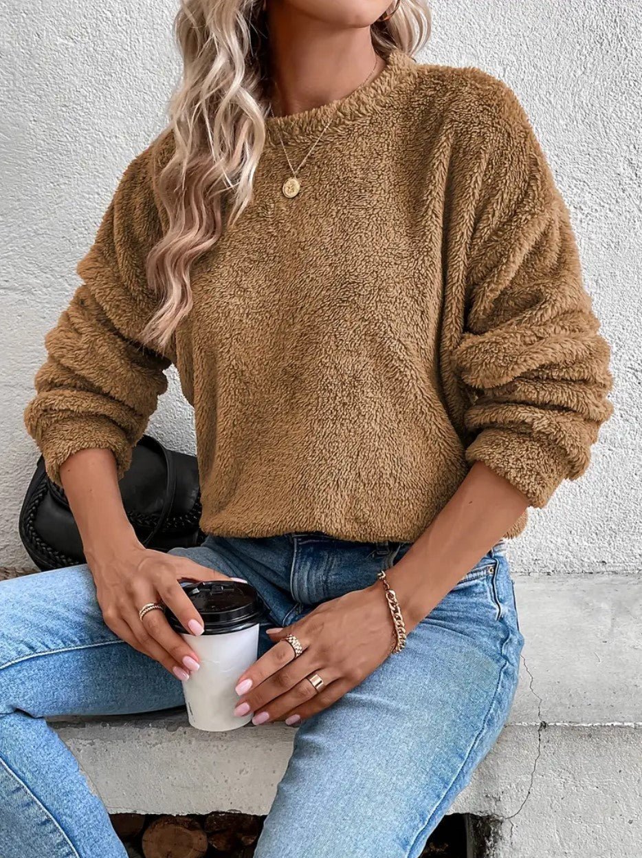 Sweatshirt en Velours Doux pour Femme - Emilia Lane