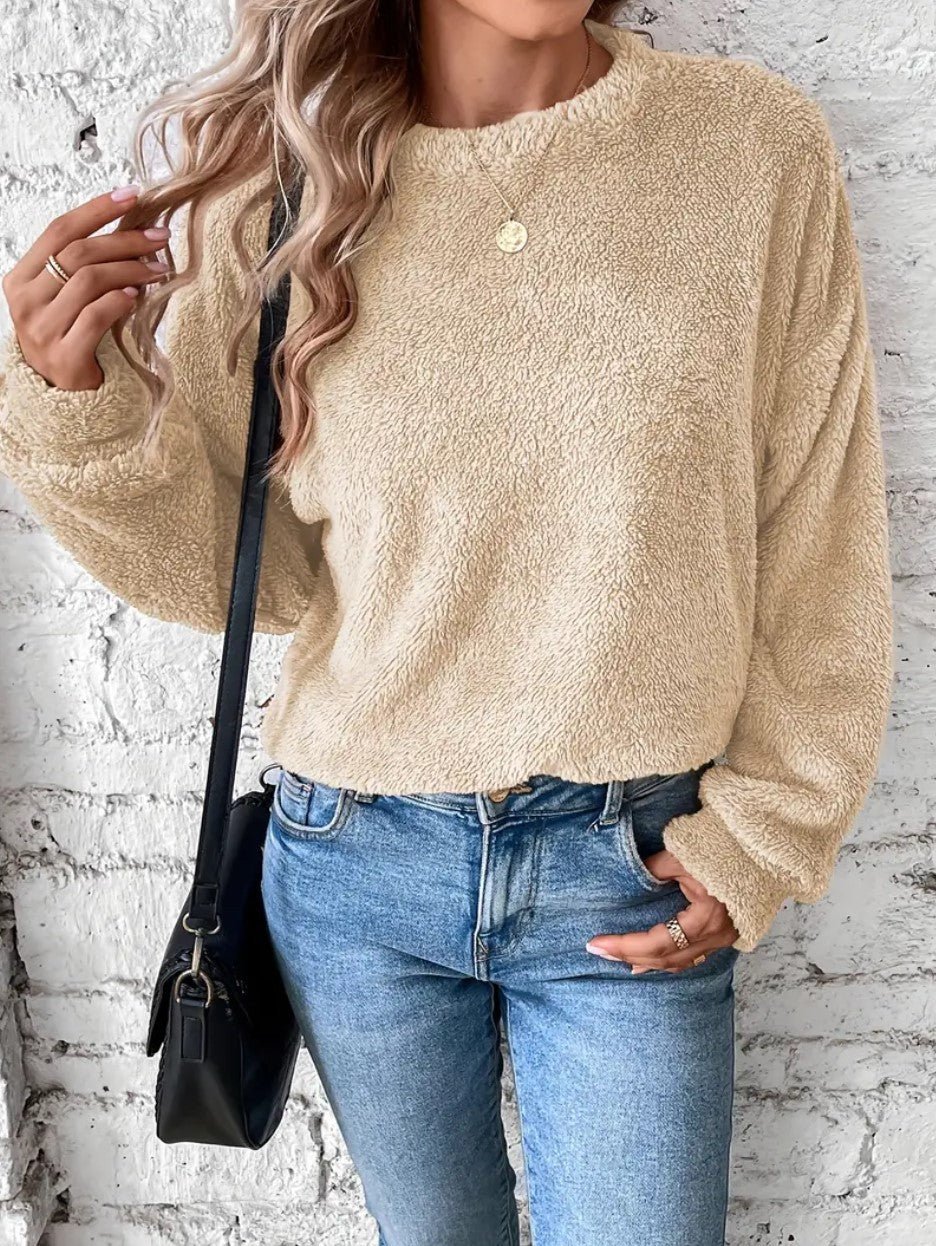 Sweatshirt en Velours Doux pour Femme - Emilia Lane