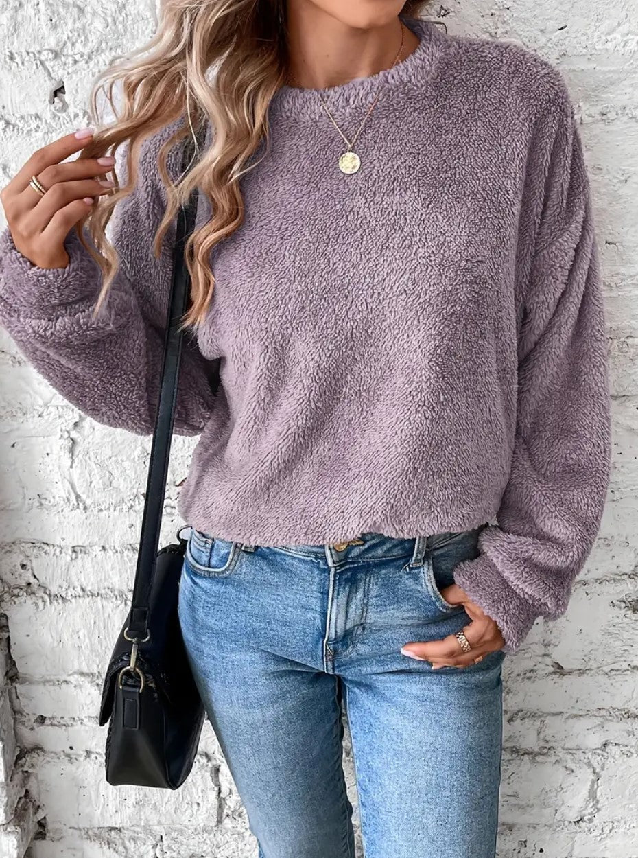 Sweatshirt en Velours Doux pour Femme - Emilia Lane