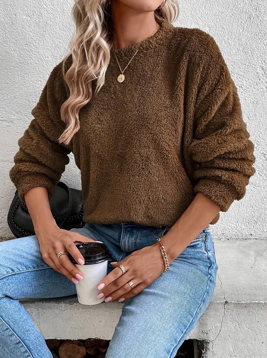 Sweatshirt en Velours Doux pour Femme - Emilia Lane