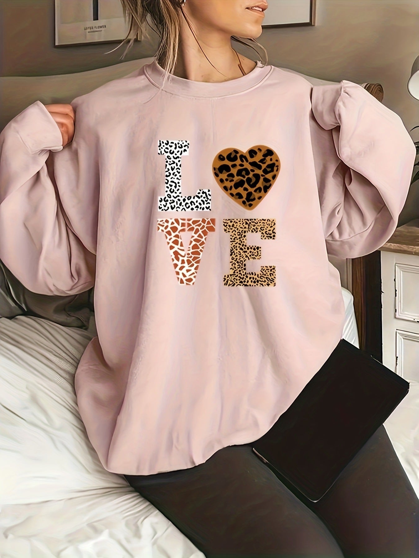 Sweatshirt imprimé léopard pour femmes - Emilia Lane