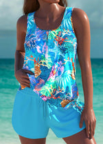 Tankini Effet Ventre Plat et Short pour Femme - Emilia Lane