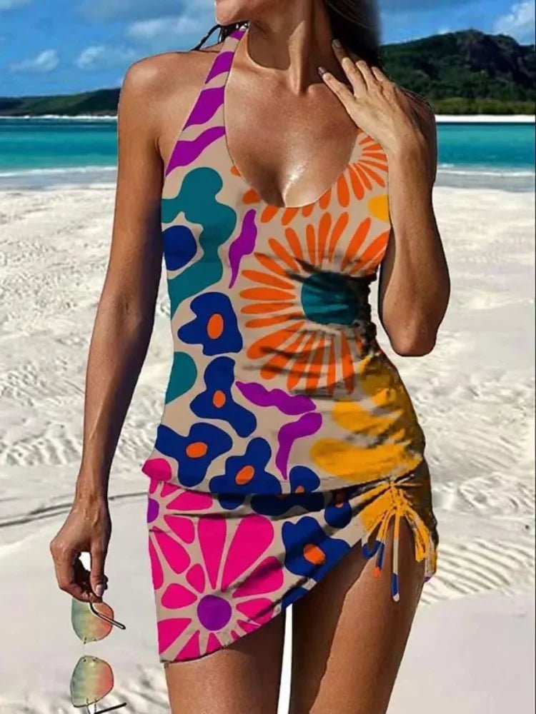 Tankini Graphique Imprimé et Short pour Femme - Emilia Lane