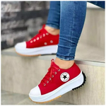 Sneakers in tela con suola spessa da donna | Ideali per tutti i giorni