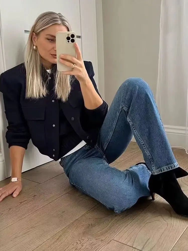 Veste Bomber à Col Montant pour Femme - Emilia Lane