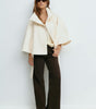 Veste Cape Courte à Col Montant pour Femme - Emilia Lane