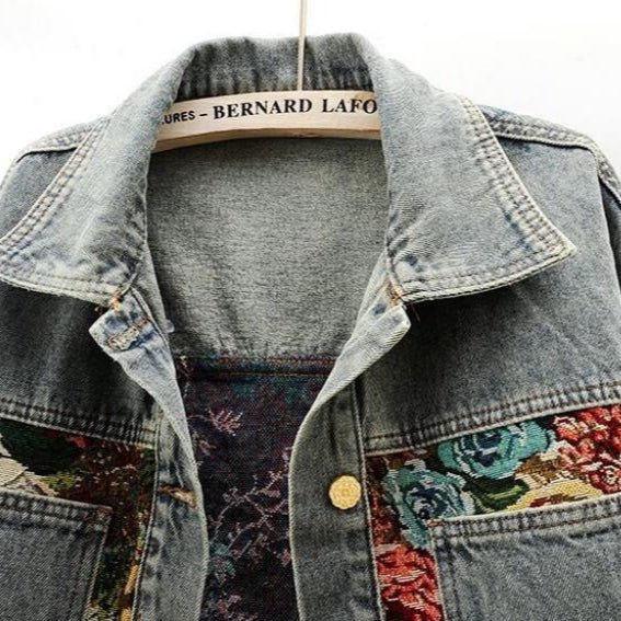 Veste en denim à imprimé floral pour Femmes - Emilia Lane