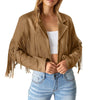 Veste en Suède avec Franges pour Femmes - Emilia Lane