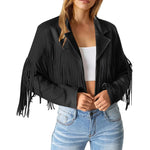 Veste en Suède avec Franges pour Femmes - Emilia Lane