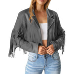 Veste en Suède avec Franges pour Femmes - Emilia Lane
