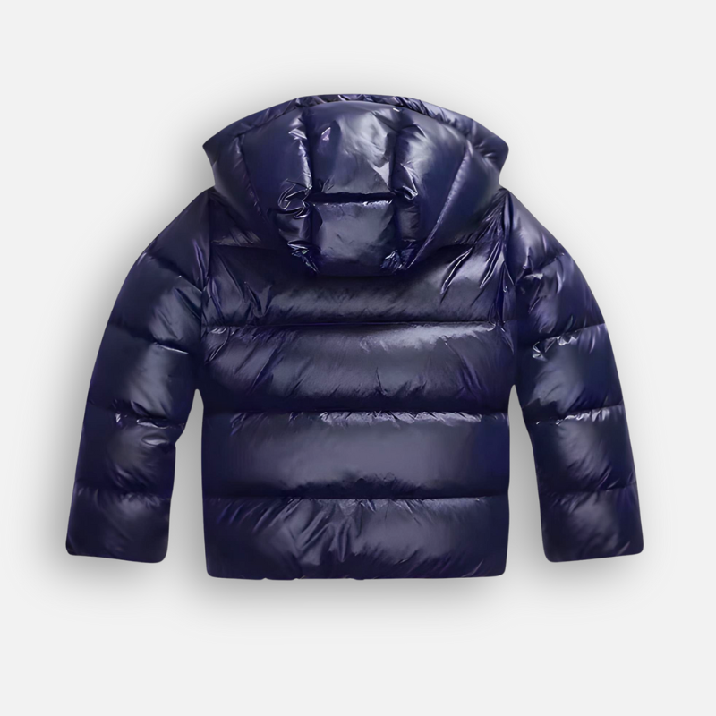 Piumino Oversize Trapuntato Lucido con Cappuccio da Donna