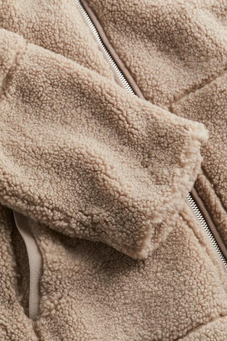 Veste Zippée Teddy à Coupe Décontractée pour Femmes - Emilia Lane