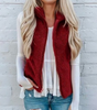 Gilet senza maniche con zip in pile per donna
